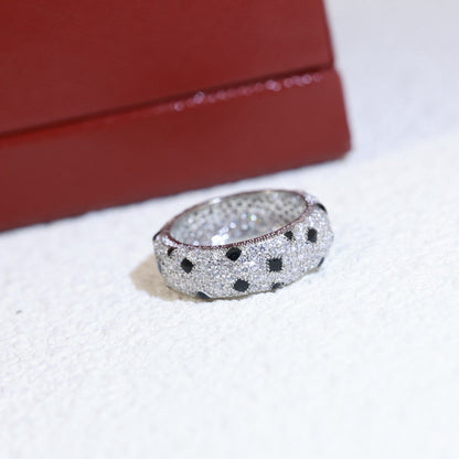 [LORA] PANTHERE SPOTTED FULL DIAMOND RING