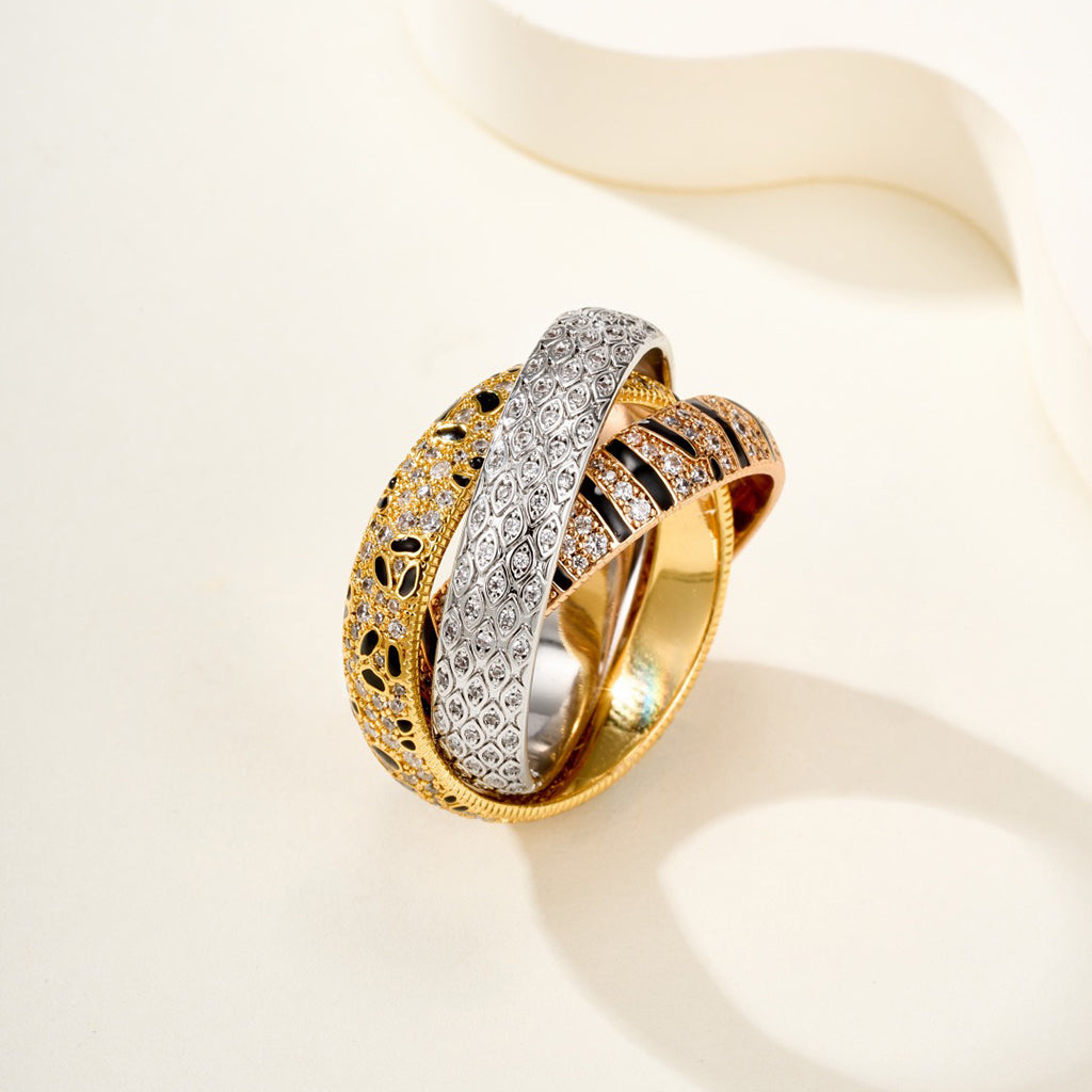 [LUXE] TRINITY  RING LEOPARD PRINT