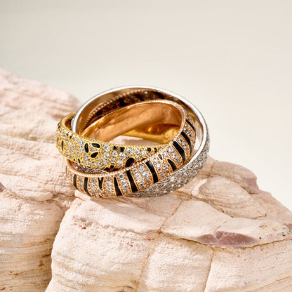 [LUXE] TRINITY  RING LEOPARD PRINT