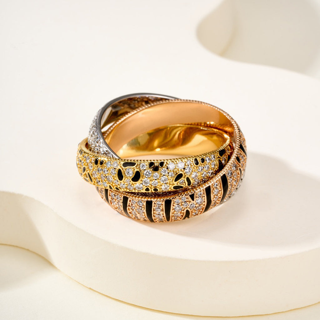 [LUXE] TRINITY  RING LEOPARD PRINT