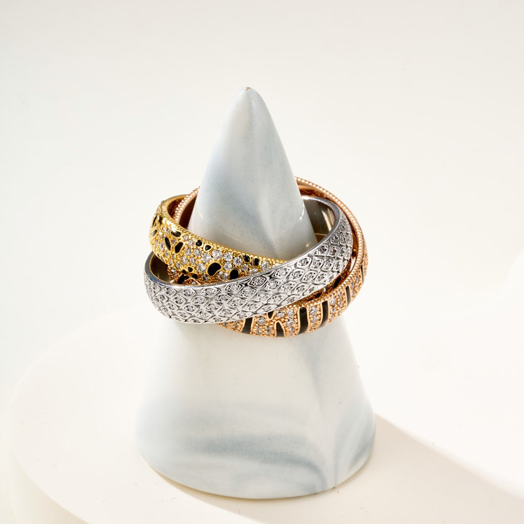 [LUXE] TRINITY  RING LEOPARD PRINT