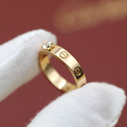 [LORA] LOVE RING 3.6MM 1 BIG DIAMOND