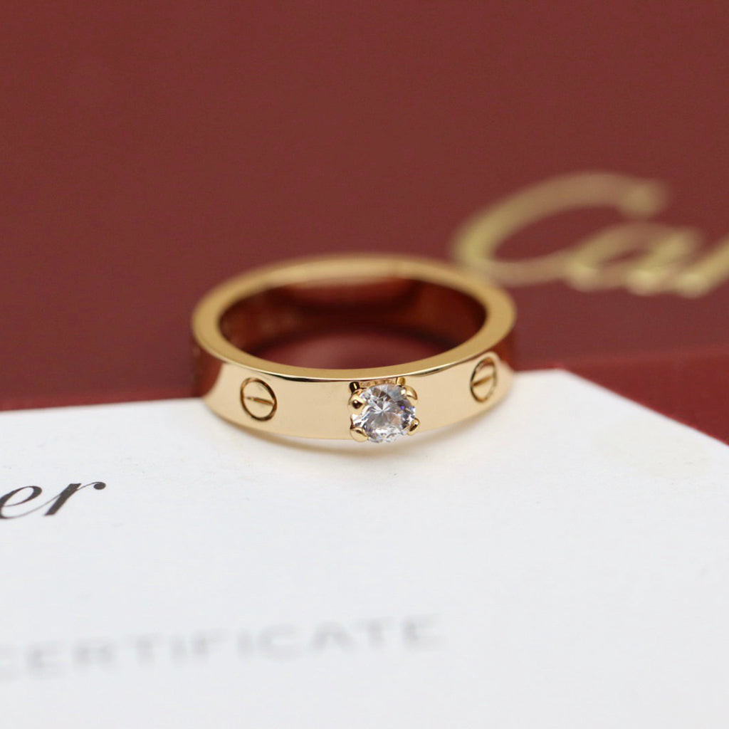 [LORA] LOVE RING 3.6MM 1 BIG DIAMOND