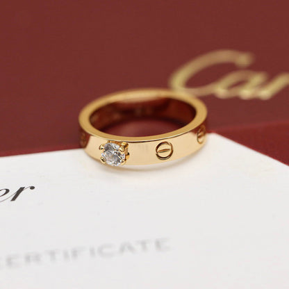 [LORA] LOVE RING 3.6MM 1 BIG DIAMOND