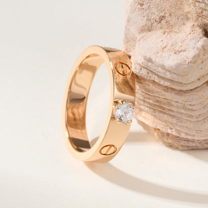 [LORA] LOVE RING 3.6MM 1 BIG DIAMOND