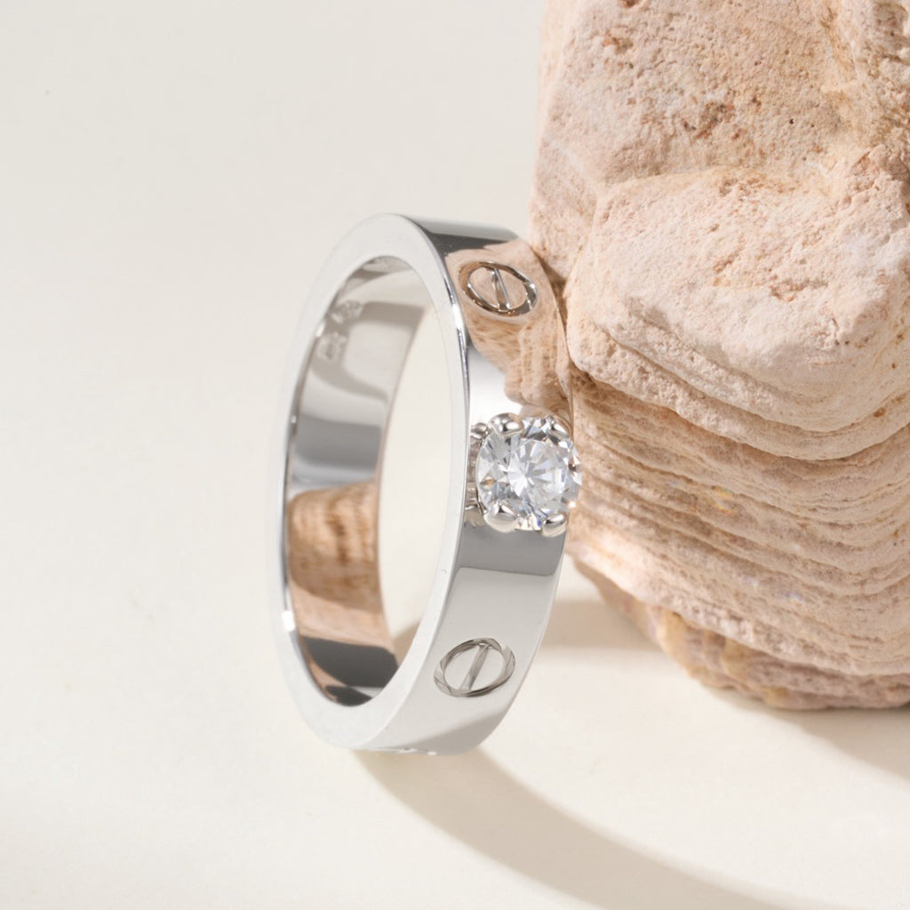[LORA] LOVE RING 3.6MM 1 BIG DIAMOND