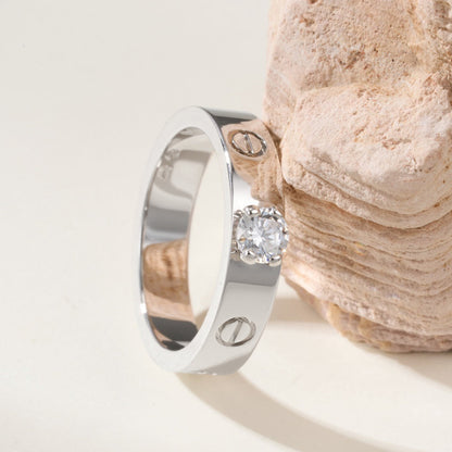 [LORA] LOVE RING 3.6MM 1 BIG DIAMOND
