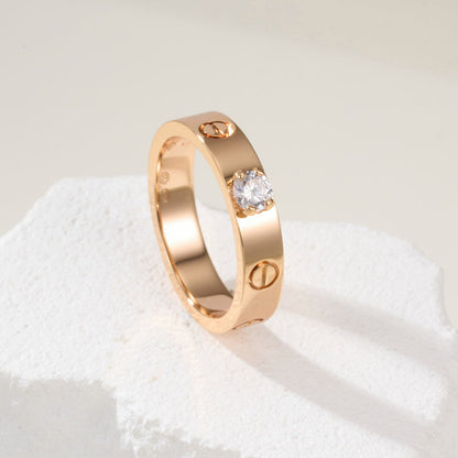 [LORA] LOVE RING 3.6MM 1 BIG DIAMOND