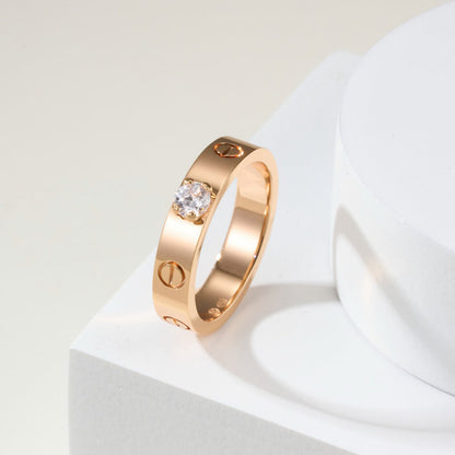 [LORA] LOVE RING 3.6MM 1 BIG DIAMOND