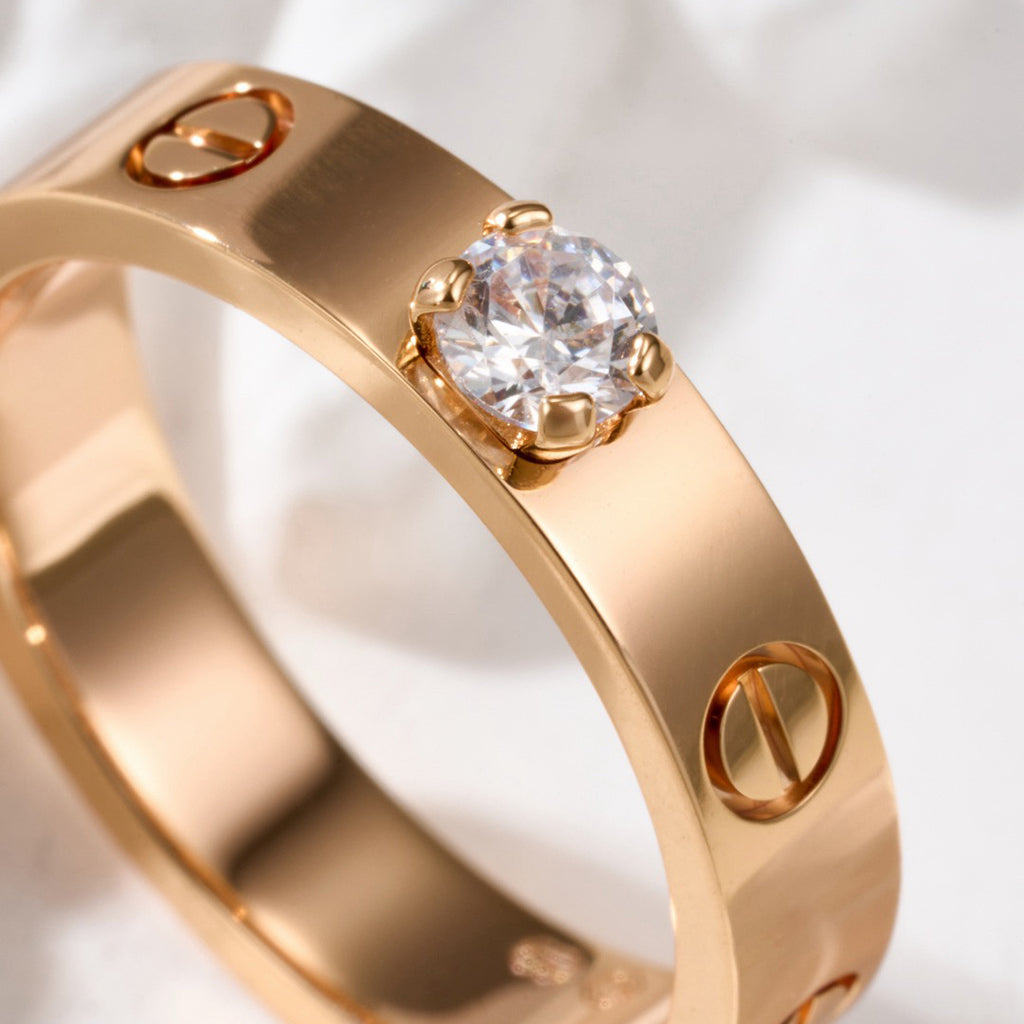 [LORA] LOVE RING 3.6MM 1 BIG DIAMOND