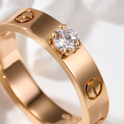 [LORA] LOVE RING 3.6MM 1 BIG DIAMOND