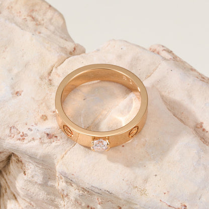 [LORA] LOVE RING 3.6MM 1 BIG DIAMOND