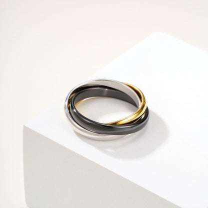 [LORA] TRINITY 3.2MM RING BLACK CERAMIC