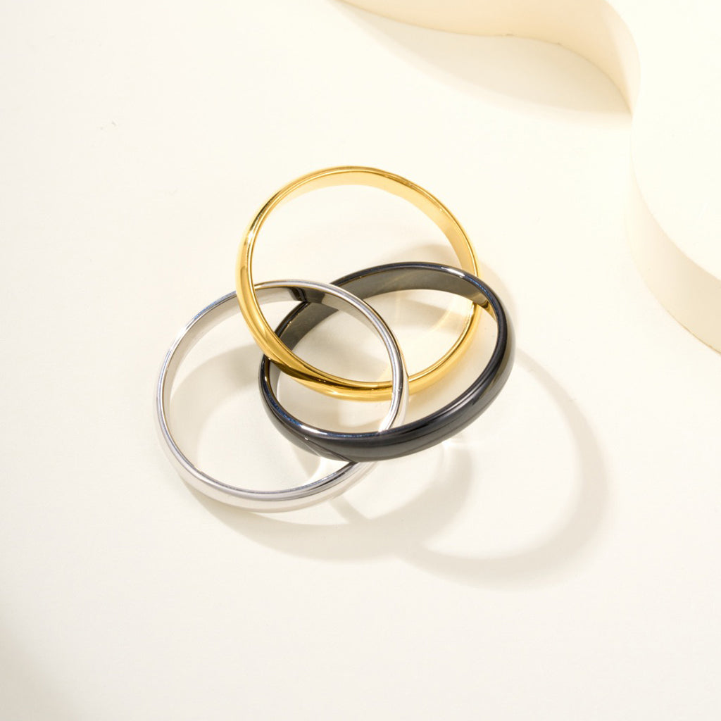 [LORA] TRINITY 3.2MM RING BLACK CERAMIC