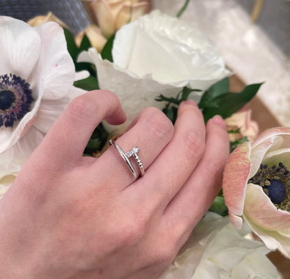 [LORA] JUSTE 1.8MM HALF DIAMOND RING