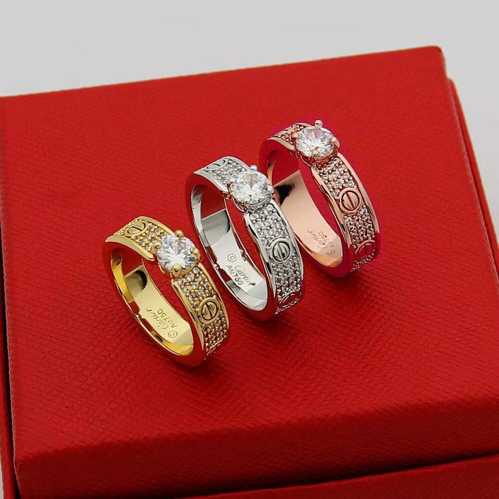 [LORA] LOVE RING 3.6MM 1 BIG DIAMOND FULL DIAMOND