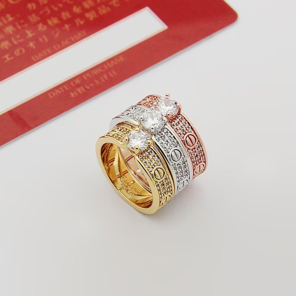 [LORA] LOVE RING 3.6MM 1 BIG DIAMOND FULL DIAMOND