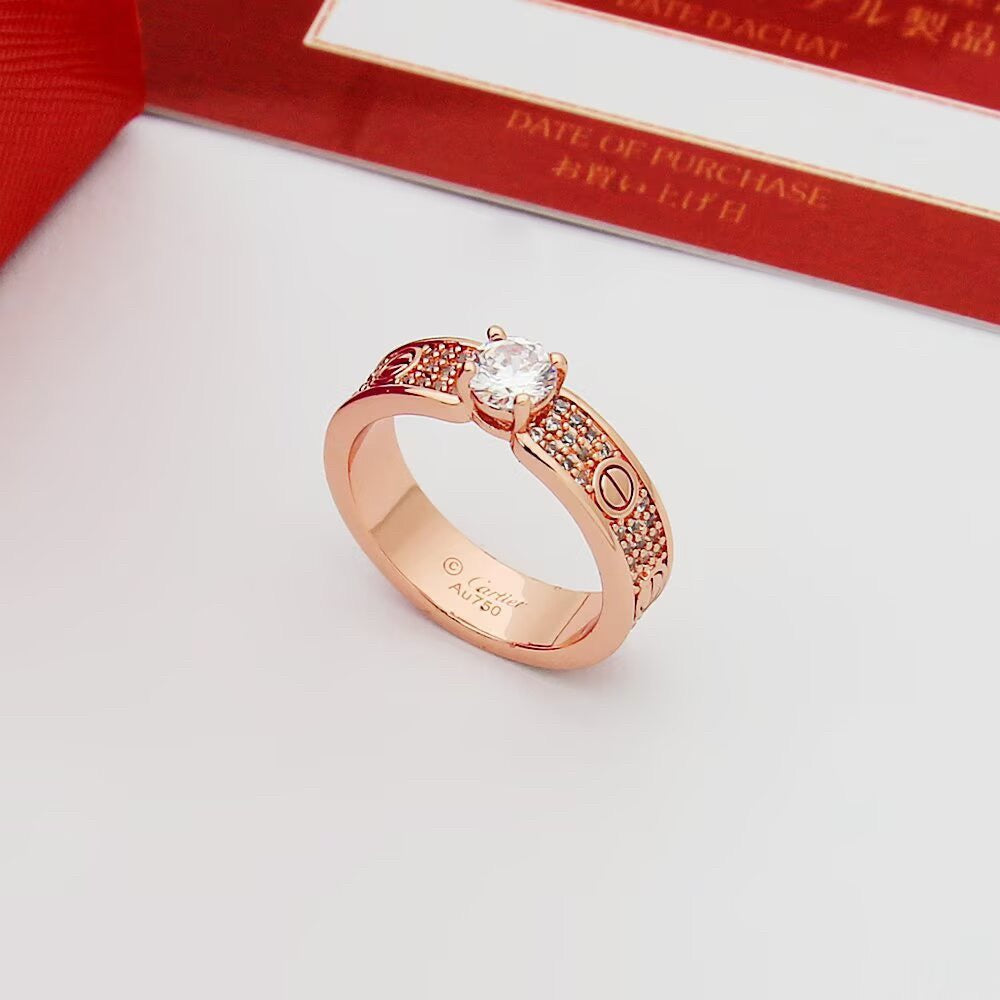 [LORA] LOVE RING 3.6MM 1 BIG DIAMOND FULL DIAMOND