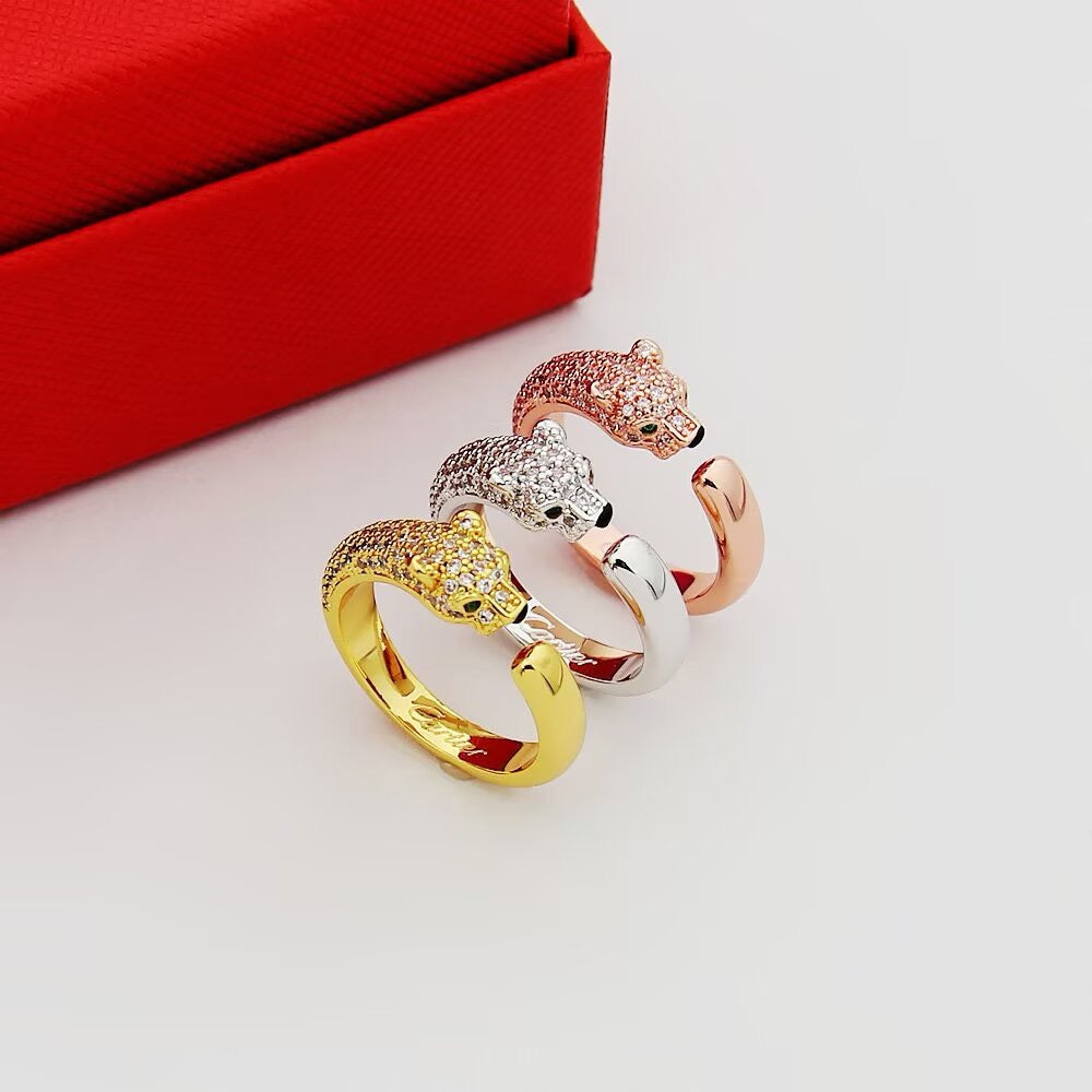[LORA] PANTHERE HALF DIAMOND SMALL RING