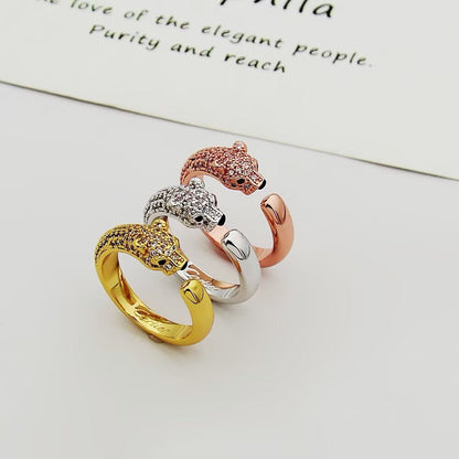 [LORA] PANTHERE HALF DIAMOND SMALL RING