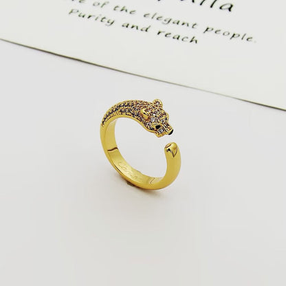 [LORA] PANTHERE HALF DIAMOND SMALL RING