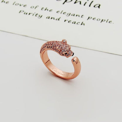 [LORA] PANTHERE HALF DIAMOND SMALL RING