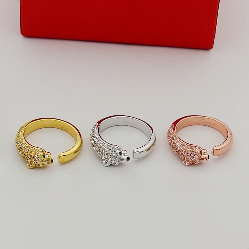 [LORA] PANTHERE HALF DIAMOND SMALL RING