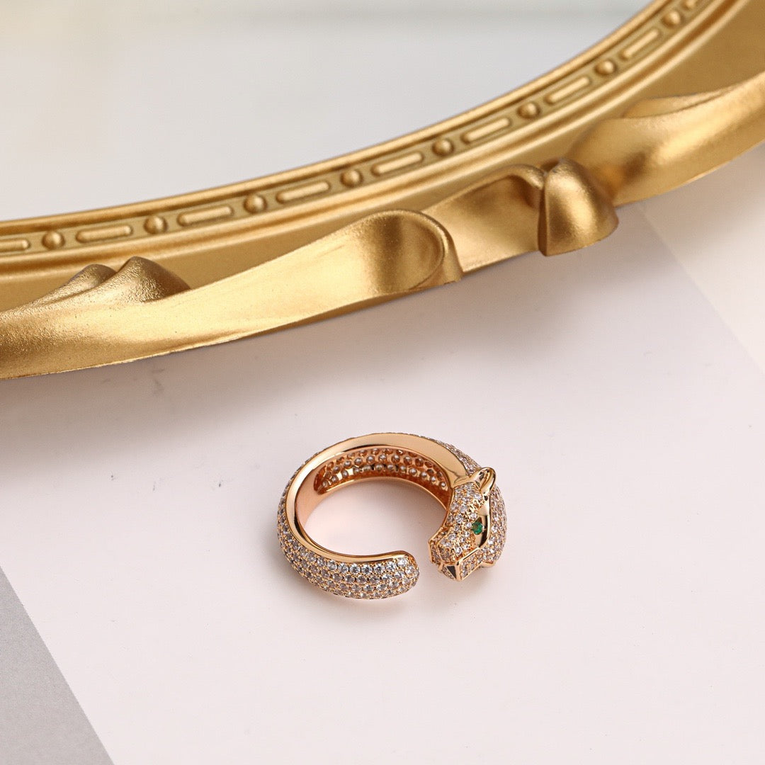 [LORA] PANTHERE FULL DIAMOND SMALL RING