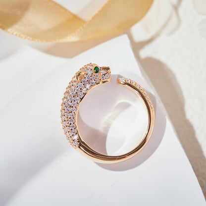 [LORA] PANTHERE FULL DIAMOND SMALL RING