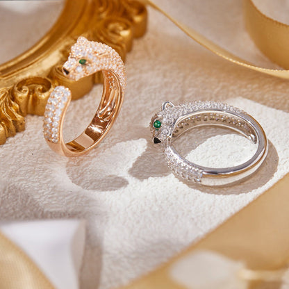[LORA] PANTHERE FULL DIAMOND SMALL RING