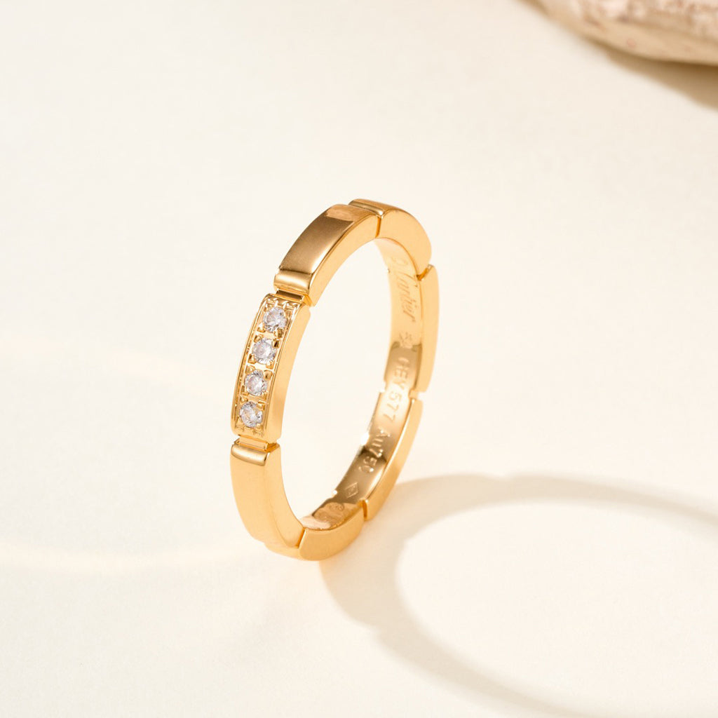 [LORA] MAILLON PANTHERE 4 DIAMOND RING