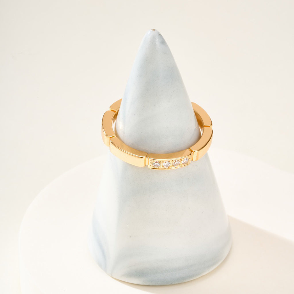 [LORA] MAILLON PANTHERE 4 DIAMOND RING