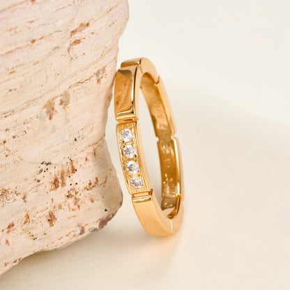 [LORA] MAILLON PANTHERE 4 DIAMOND RING