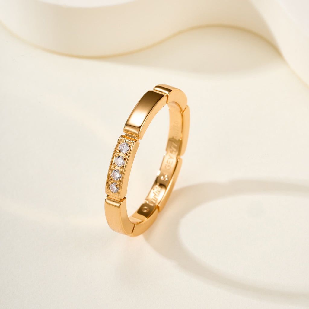 [LORA] MAILLON PANTHERE 4 DIAMOND RING