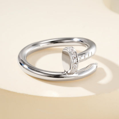 [LORA] JUSTE RING 2.6MM HALF DIAMOND