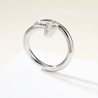 [LORA] JUSTE RING 2.6MM HALF DIAMOND