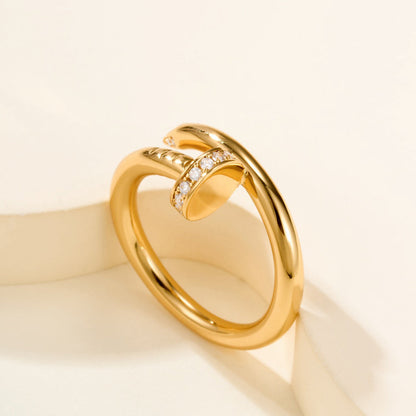 [LORA] JUSTE RING 2.6MM HALF DIAMOND