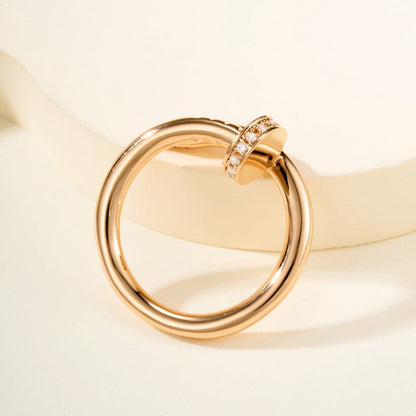 [LORA] JUSTE RING 2.6MM HALF DIAMOND