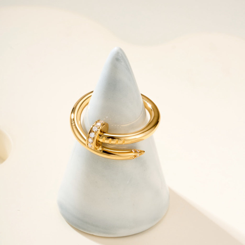 [LORA] JUSTE RING 2.6MM HALF DIAMOND