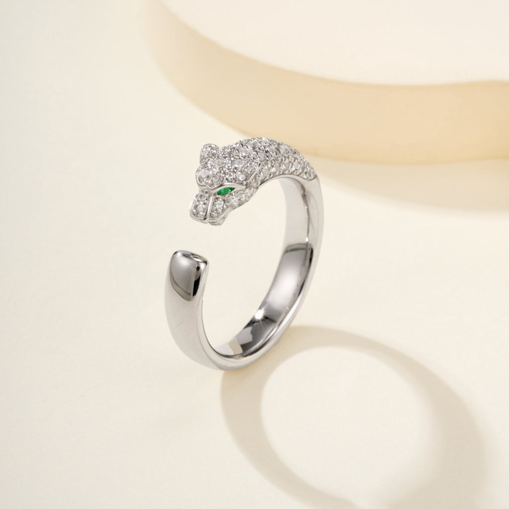 [LORA] PANTHERE HALF DIAMOND SMALL RING