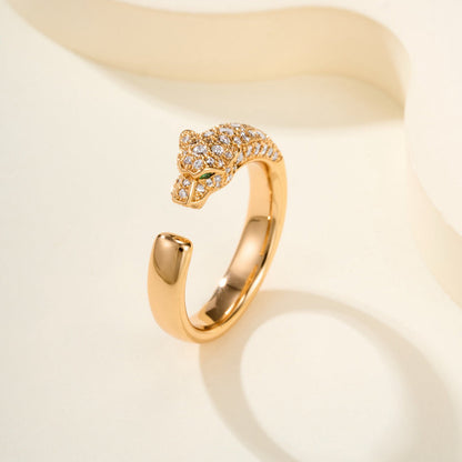 [LORA] PANTHERE HALF DIAMOND SMALL RING
