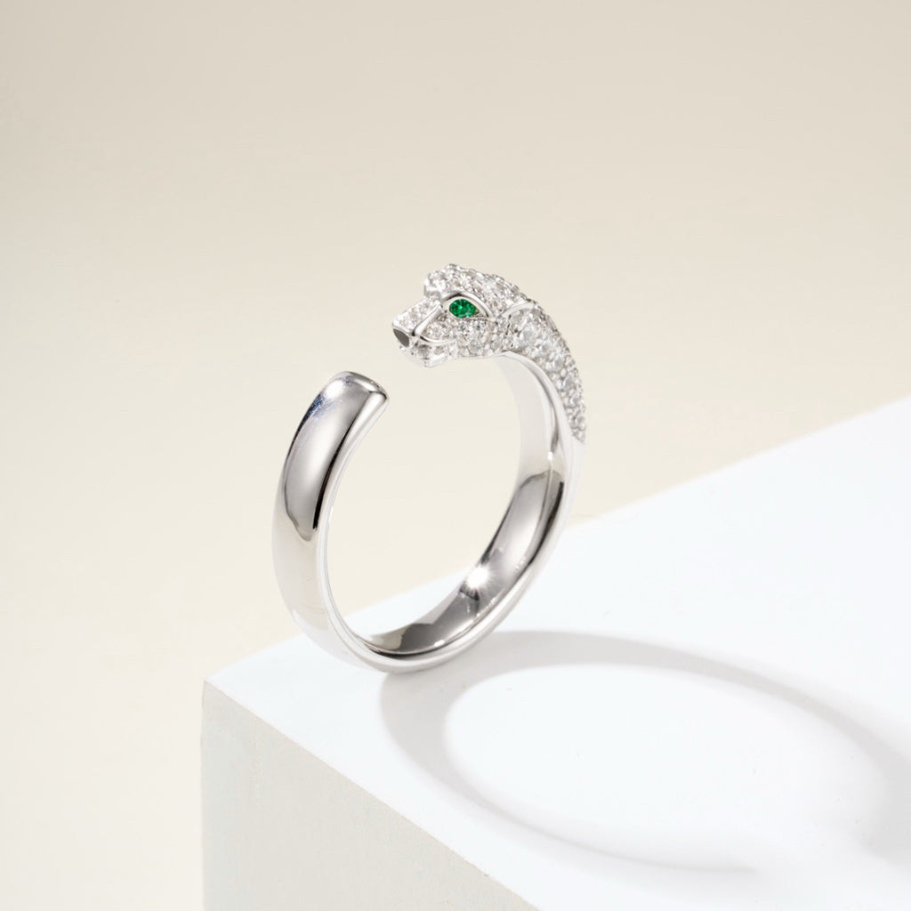 [LORA] PANTHERE HALF DIAMOND SMALL RING