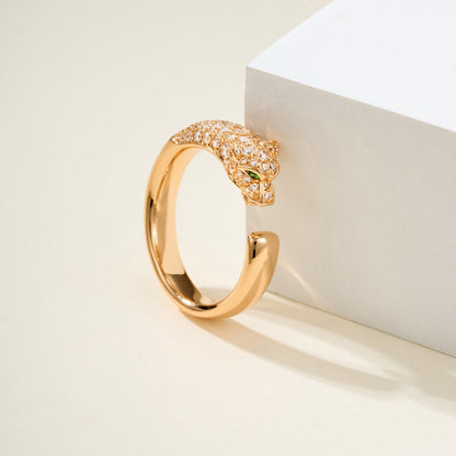 [LORA] PANTHERE HALF DIAMOND SMALL RING