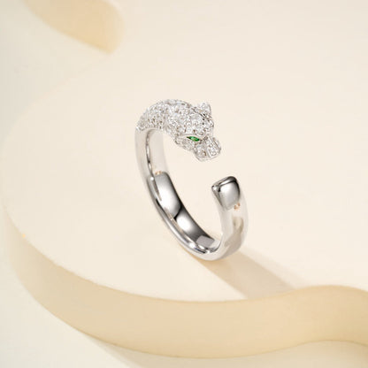 [LORA] PANTHERE HALF DIAMOND SMALL RING