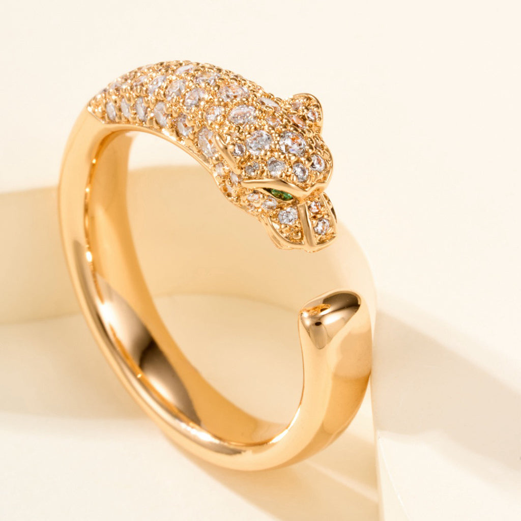 [LORA] PANTHERE HALF DIAMOND SMALL RING