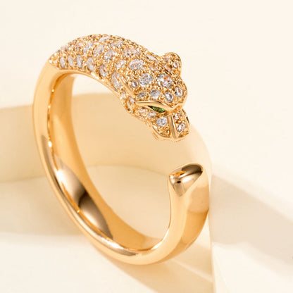 [LORA] PANTHERE HALF DIAMOND SMALL RING
