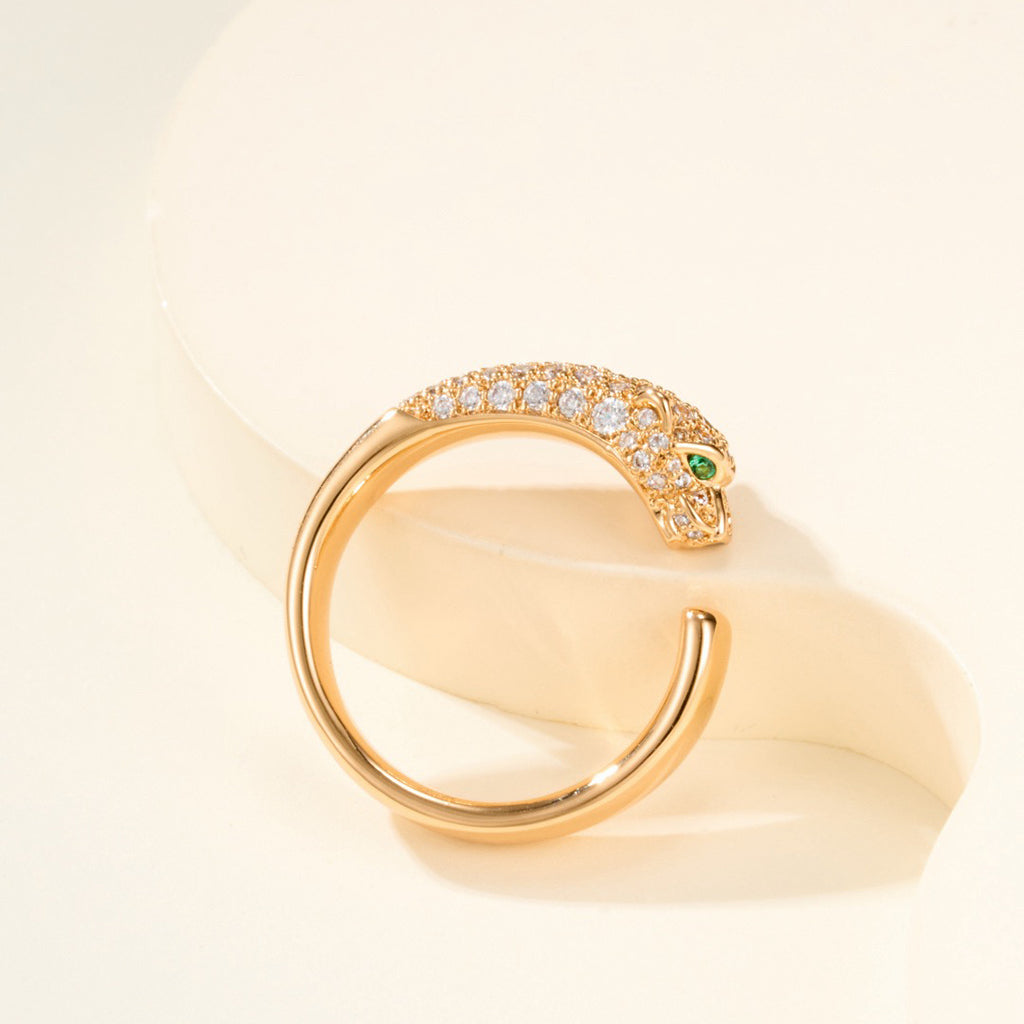 [LORA] PANTHERE HALF DIAMOND SMALL RING