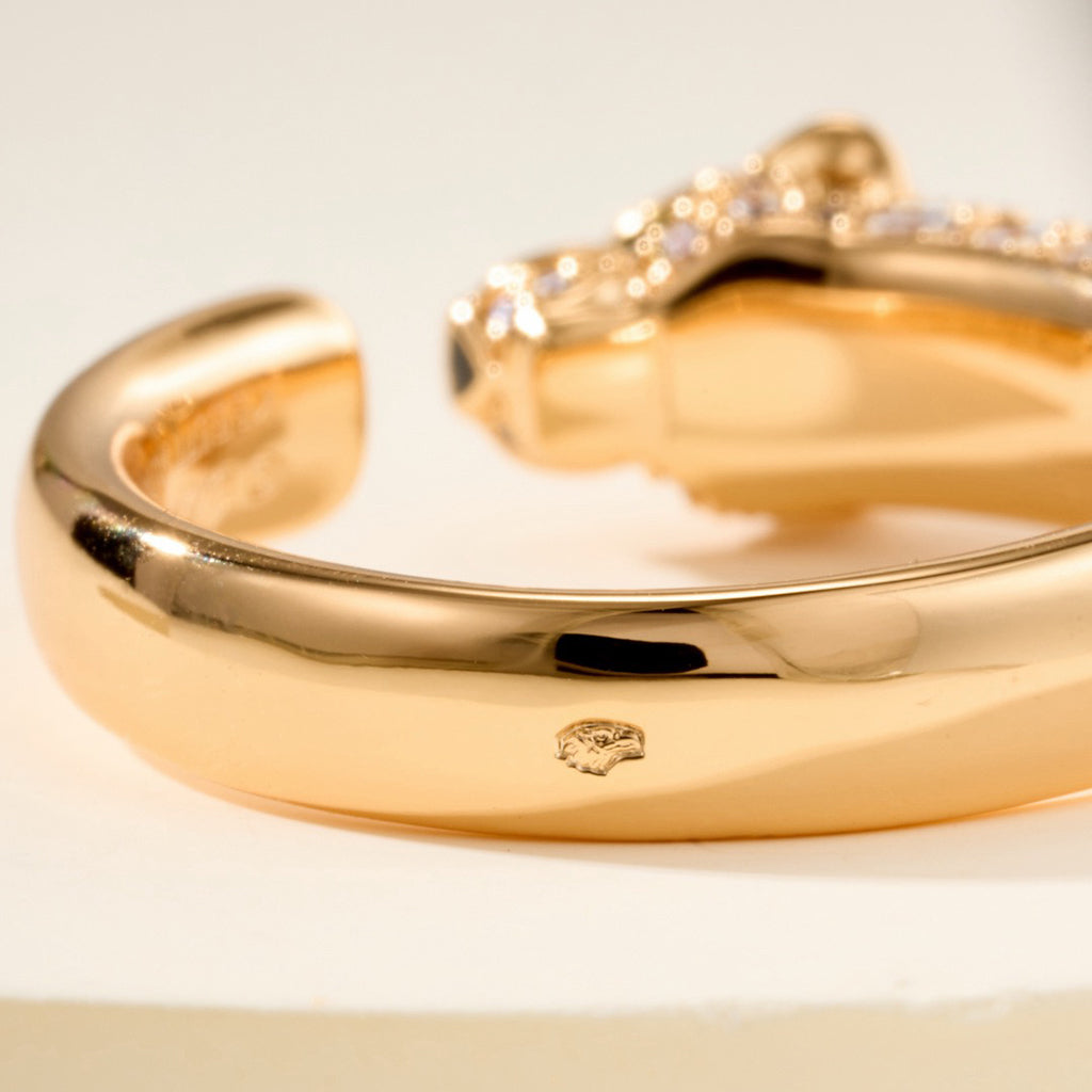 [LORA] PANTHERE HALF DIAMOND SMALL RING