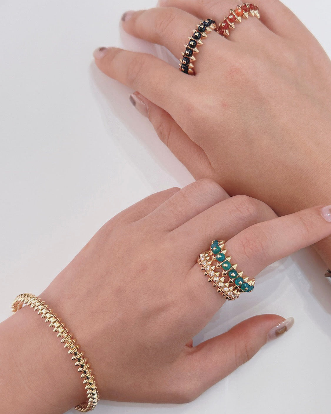 [LORA] CLASH 7.9MM AGATE CHALCEDONY RING