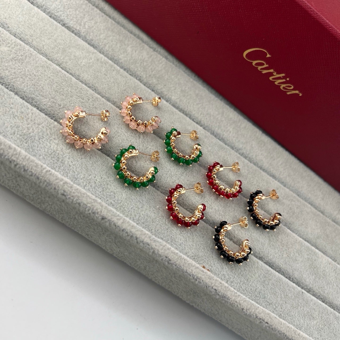 [LORA] CLASH 7.9MM AGATE CHALCEDONY EARRINGS